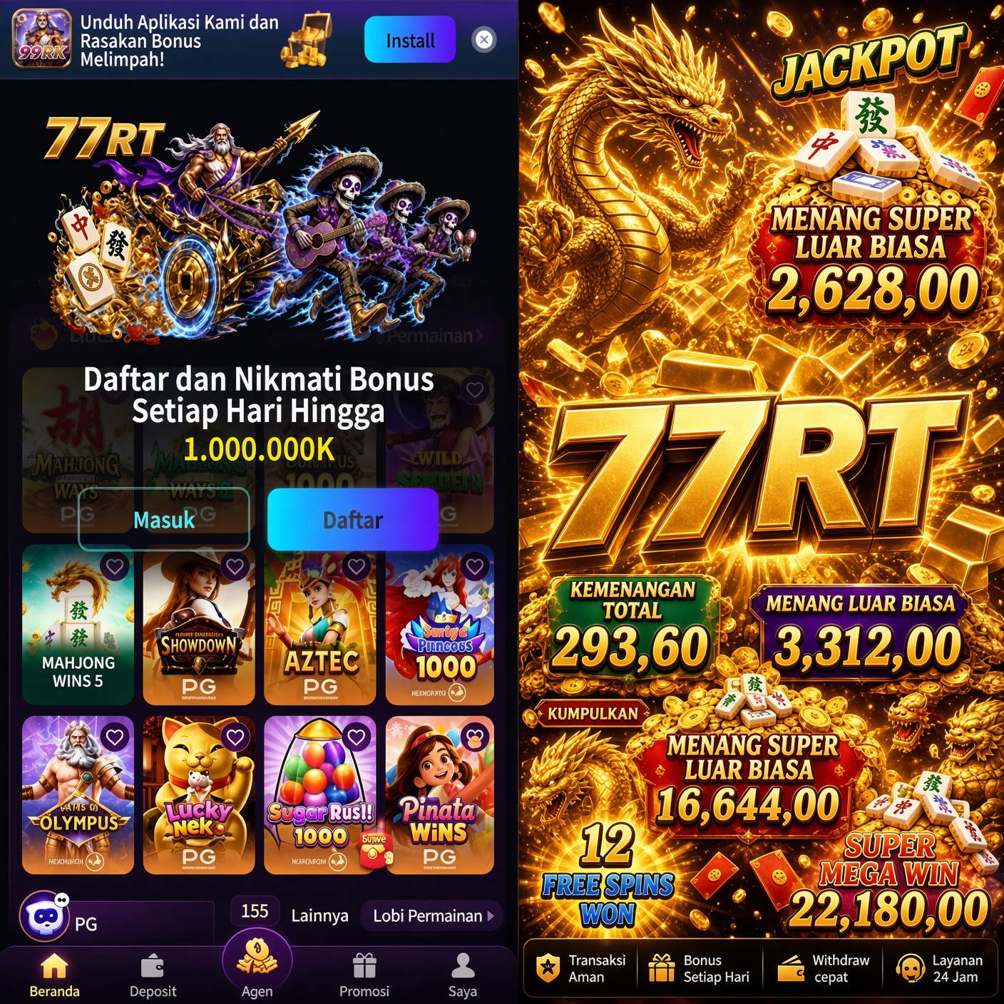 77RT - Aplikasi Resmi 77rt Unduh & App Terbaru